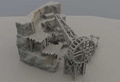 Small Stone Quarry - Tabletop Terrain - 28 MM, Tabletop 3D Printed Terrain by MiniatureLand, Perfect for Wargaming and RPGs
