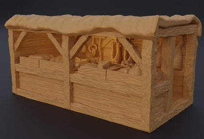 Grand MarketPlace - Tabletop Terrain - 28 MM, Tabletop 3D Printed Terrain by MiniatureLand, Perfect for Wargaming and RPGs