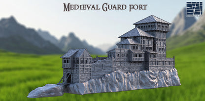 Medieval Guard Fort - Tabletop Terrain - 28 MM, Tabletop 3D Printed Terrain by MiniatureLand, Perfect for Wargaming and RPGs