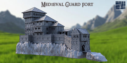 Medieval Guard Fort - Tabletop Terrain - 28 MM, Tabletop 3D Printed Terrain by MiniatureLand, Perfect for Wargaming and RPGs