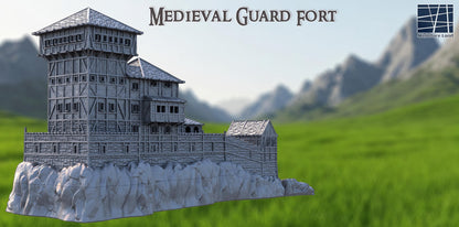 Medieval Guard Fort - Tabletop Terrain - 28 MM, Tabletop 3D Printed Terrain by MiniatureLand, Perfect for Wargaming and RPGs