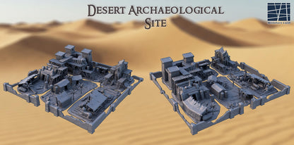 Desert Archaeological Site - Tabletop Terrain - 28 MM 3D Printed Terrain by MiniatureLand, Perfect for Wargaming and RPGs