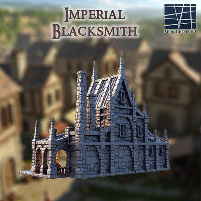 Imperial Blacksmith - Tabletop Terrain - 28 MM, Tabletop 3D Printed Terrain by MiniatureLand, Perfect for Wargaming and RPGs