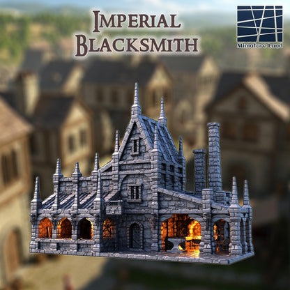 Imperial Blacksmith - Tabletop Terrain - 28 MM, Tabletop 3D Printed Terrain by MiniatureLand, Perfect for Wargaming and RPGs