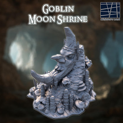 Goblin Moon Shrine - Tabletop Terrain - 28 MM, Tabletop 3D Printed Terrain by MiniatureLand, Perfect for Wargaming and RPGs