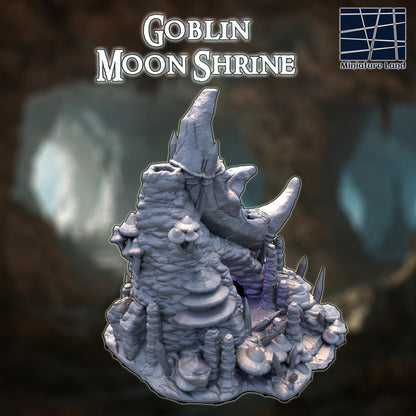 Goblin Moon Shrine - Tabletop Terrain - 28 MM, Tabletop 3D Printed Terrain by MiniatureLand, Perfect for Wargaming and RPGs