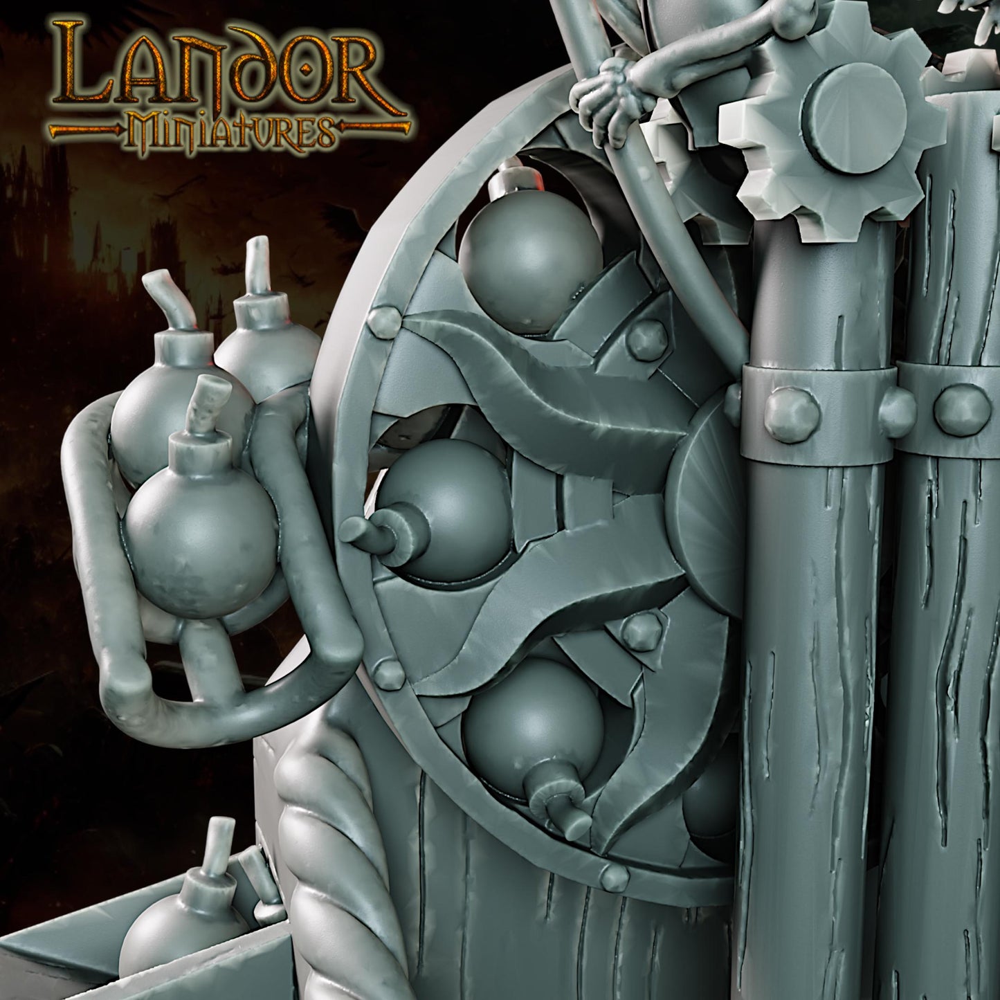 Ignis Meteor Mechanical Bombardment Device, Modular Empire miniatures by Landor Miniatures! Empire for Fantasy Wargames