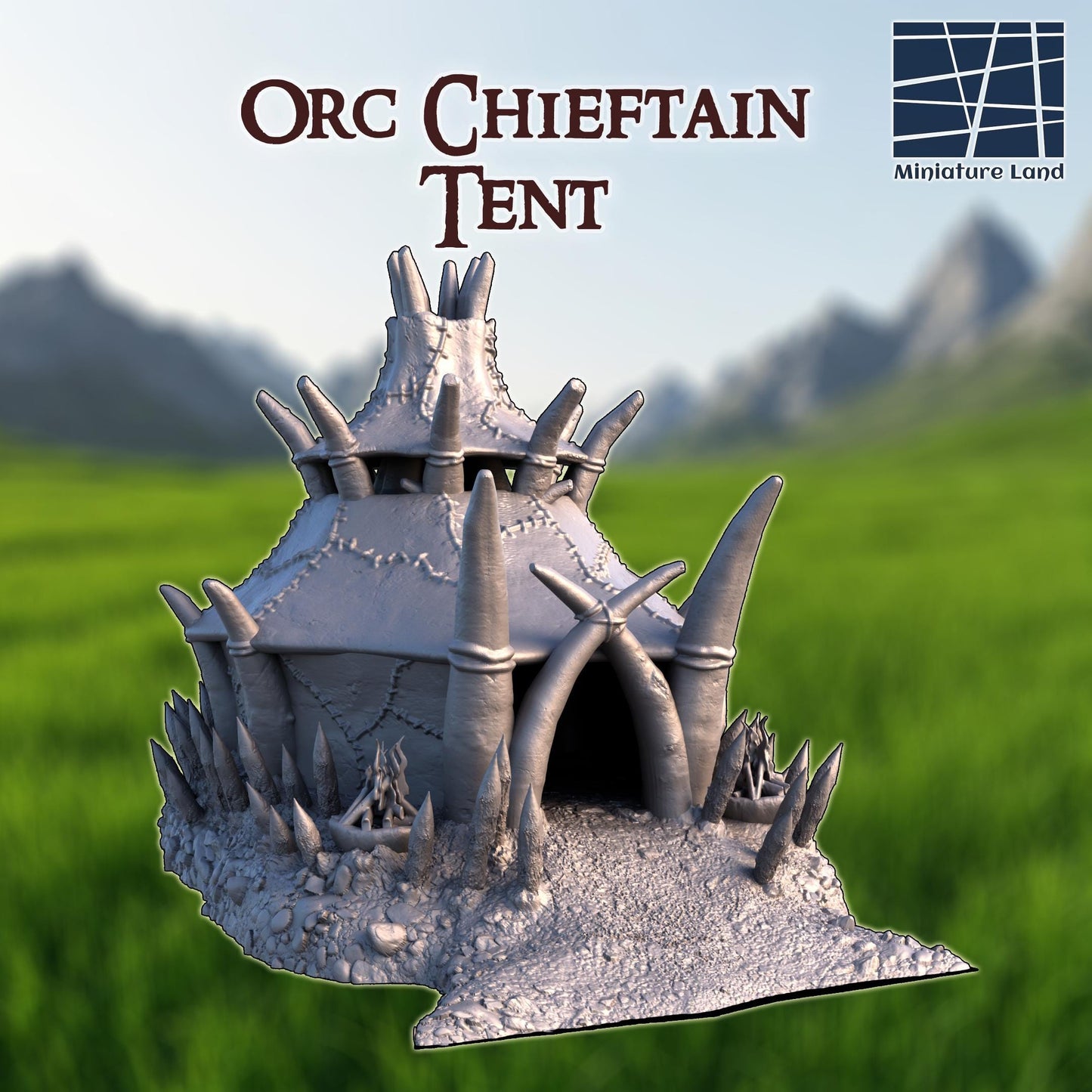 Orc Shaman Tent - Tabletop Terrain - 28 MM, Tabletop 3D Printed Terrain by MiniatureLand, Perfect for Wargaming and RPGs