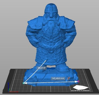 Old Dwarf Statue - Tabletop Terrain - 28 MM, Tabletop 3D Printed Terrain by MiniatureLand, Perfect for Wargaming and RPGs
