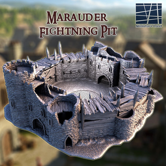 Marauder Fightning Pit - Tabletop Terrain - 28 MM, Tabletop 3D Printed Terrain by MiniatureLand, Perfect for Wargaming and RPGs