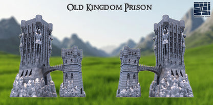 Old Kingdom Prison - Tabletop Terrain - 28 MM, Tabletop 3D Printed Terrain by MiniatureLand, Perfect for Wargaming and RPGs