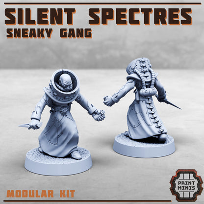 The Silent Spectres - a Sneaky Gang - Silent Spectres Gang - Sci-Fi Grimdark Mercenaries by Print Minis