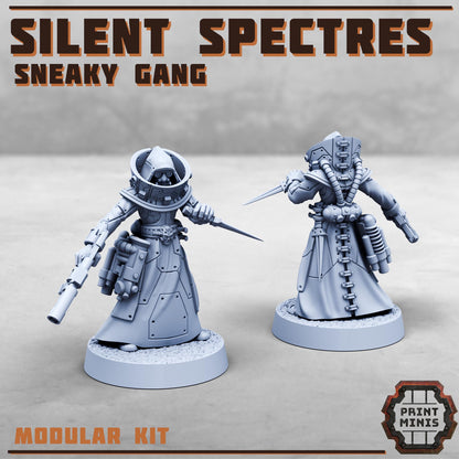 The Silent Spectres - a Sneaky Gang - Silent Spectres Gang - Sci-Fi Grimdark Mercenaries by Print Minis