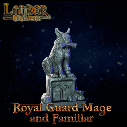 Royal Guard Mage and Familiar, Modular High Elven miniatures by Landor Miniatures! High Elves for Fantasy Wargames