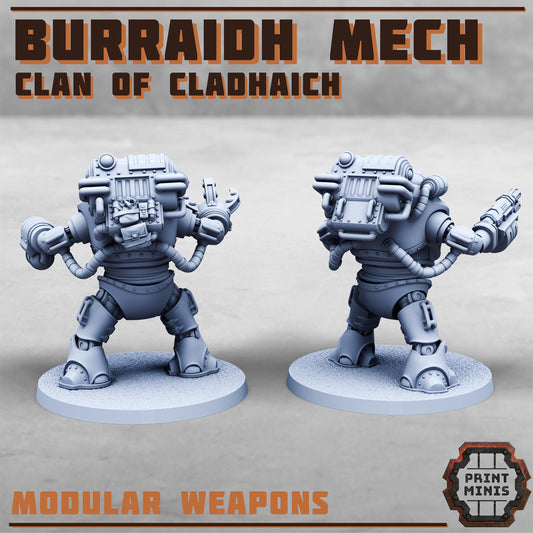 Burraidh Mech - Clan of Cladhaich -  Sci-Fi Grimdark Space Dwarf Mercenaries by Print Minis
