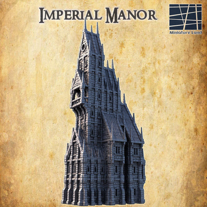 Imperial Manor - Tabletop Terrain - 28 MM, Tabletop 3D Printed Terrain by MiniatureLand, Perfect for Wargaming and RPGs