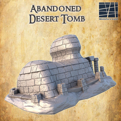 Abandoned Desert Tomb - Tabletop Terrain - 28 MM 3D Printed Terrain by MiniatureLand, Perfect for Wargaming and RPGs
