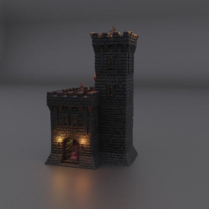 Old Town Watch - Tabletop Terrain - 28 MM, Tabletop 3D Printed Terrain by MiniatureLand, Perfect for Wargaming and RPGs