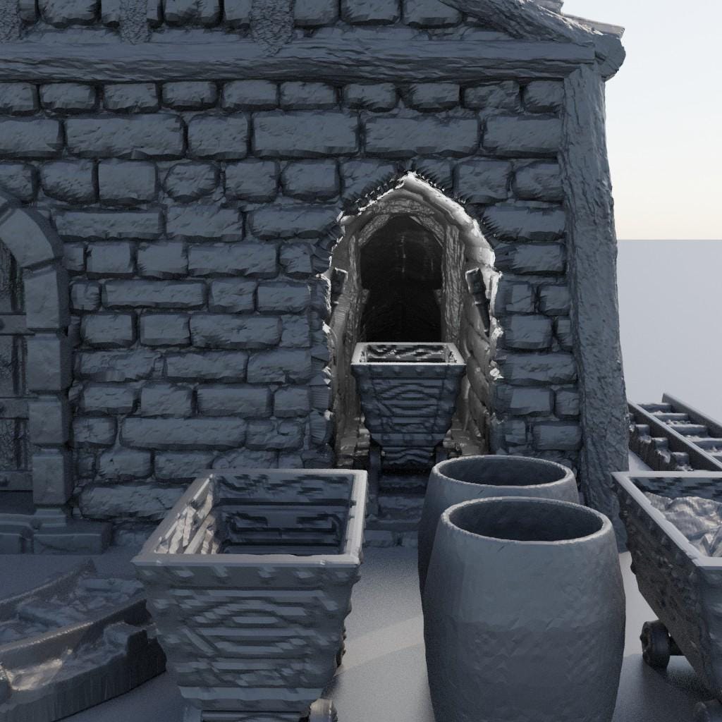 Old Miner House - Tabletop Terrain - 28 MM, Tabletop 3D Printed Terrain by MiniatureLand, Perfect for Wargaming and RPGs