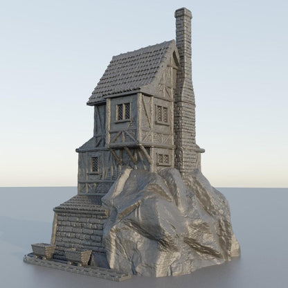 Old Miner House - Tabletop Terrain - 28 MM, Tabletop 3D Printed Terrain by MiniatureLand, Perfect for Wargaming and RPGs