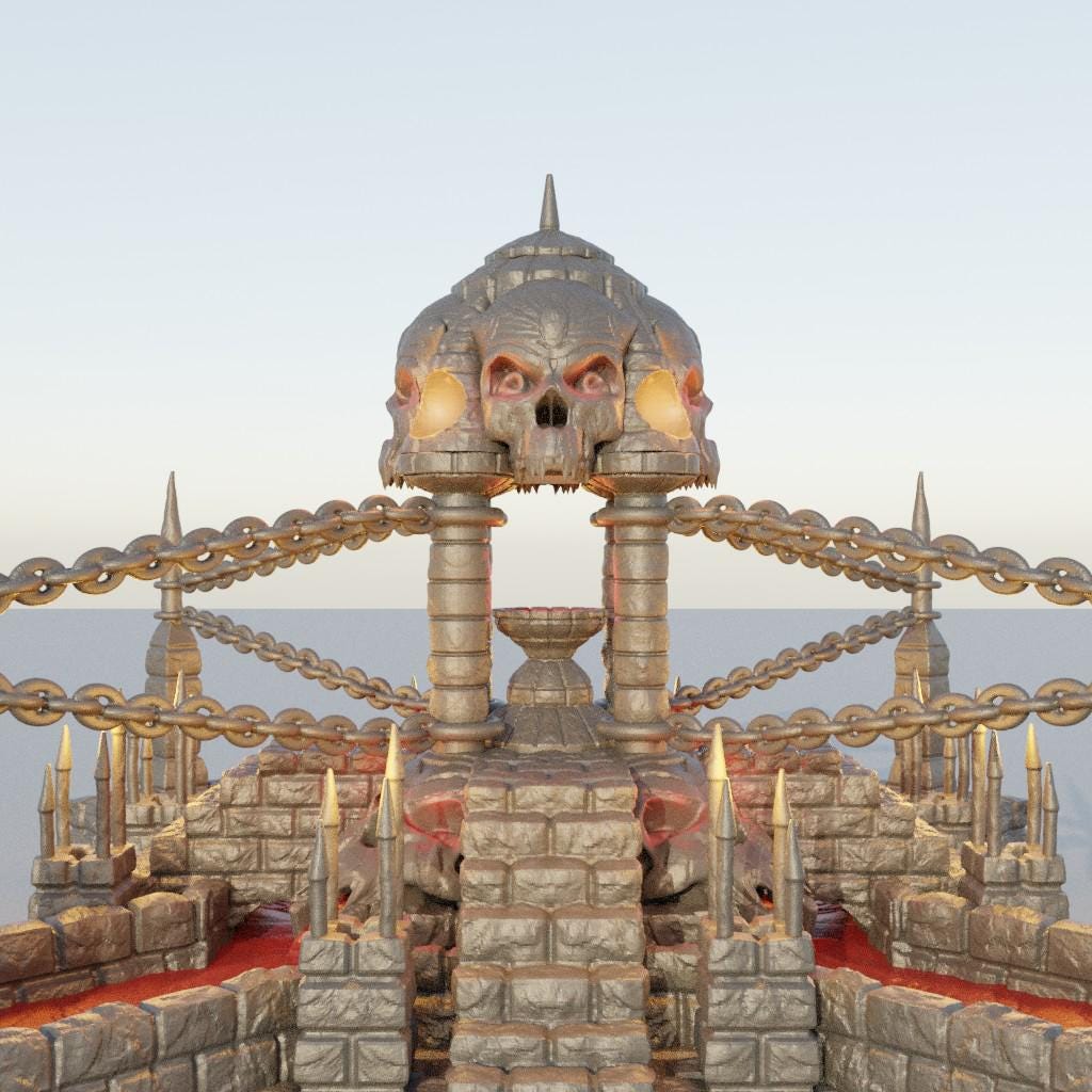 Altar Of Sacrifice - Tabletop Terrain - 28 MM, Tabletop 3D Printed Terrain by MiniatureLand, Perfect for Wargaming and RPGs