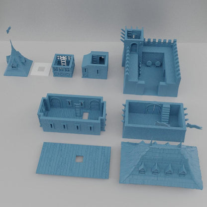 Medieval Guard House - Tabletop Terrain - 28 MM, Tabletop 3D Printed Terrain by MiniatureLand, Perfect for Wargaming and RPGs