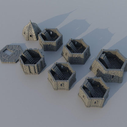 Ivory Tower- Tabletop Terrain - 28 MM, Tabletop 3D Printed Terrain by MiniatureLand, Perfect for Wargaming and RPGs