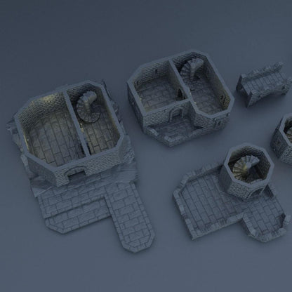 Island Prison - Tabletop Terrain - 28 MM, Tabletop 3D Printed Terrain by MiniatureLand, Perfect for Wargaming and RPGs