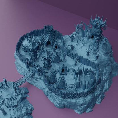 Modular Goblin Camp - Tabletop Terrain - 28 MM Tabletop 3D Printed Terrain by MiniatureLand, Perfect for Wargaming and RPGs