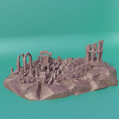 Ancient Ruins - Tabletop Terrain - 28 MM, Tabletop 3D Printed Terrain by MiniatureLand, Perfect for Wargaming and RPGs