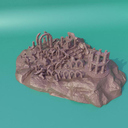 Ancient Ruins - Tabletop Terrain - 28 MM, Tabletop 3D Printed Terrain by MiniatureLand, Perfect for Wargaming and RPGs