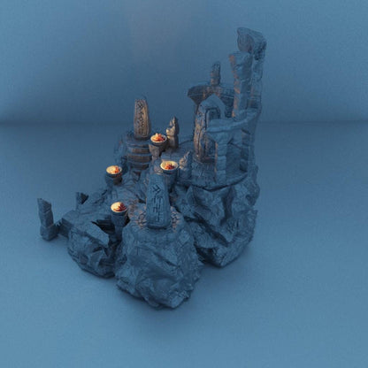 Ancient Runestones - Tabletop Terrain - 28 MM, Tabletop 3D Printed Terrain by MiniatureLand, Perfect for Wargaming and RPGs