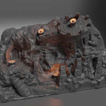 Old Tomb- Tabletop Terrain - 28 MM, Tabletop 3D Printed Terrain by MiniatureLand, Perfect for Wargaming and RPGs