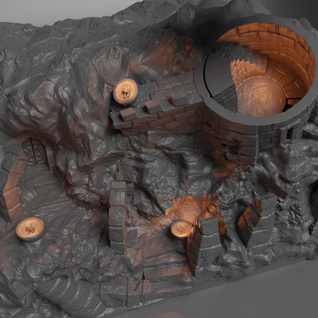 Old Tomb- Tabletop Terrain - 28 MM, Tabletop 3D Printed Terrain by MiniatureLand, Perfect for Wargaming and RPGs