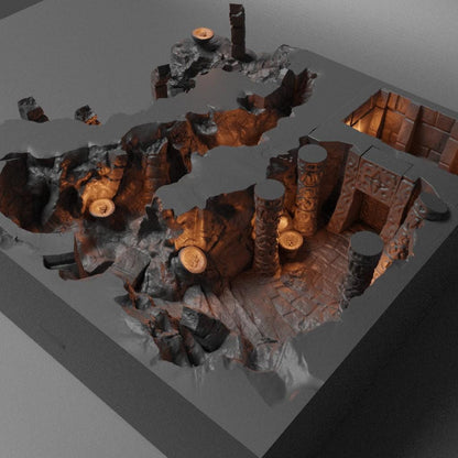 Old Tomb- Tabletop Terrain - 28 MM, Tabletop 3D Printed Terrain by MiniatureLand, Perfect for Wargaming and RPGs