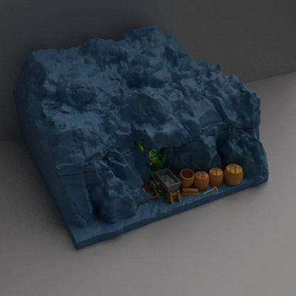 Coal Mine Entrance - Tabletop Terrain - 28 MM, Tabletop 3D Printed Terrain by MiniatureLand, Perfect for Wargaming and RPGs