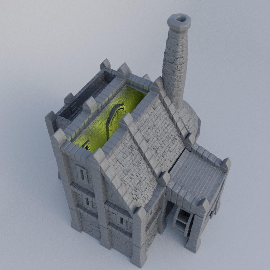 Medieval Foundry- Tabletop Terrain - 28 MM, Tabletop 3D Printed Terrain by MiniatureLand, Perfect for Wargaming and RPGs