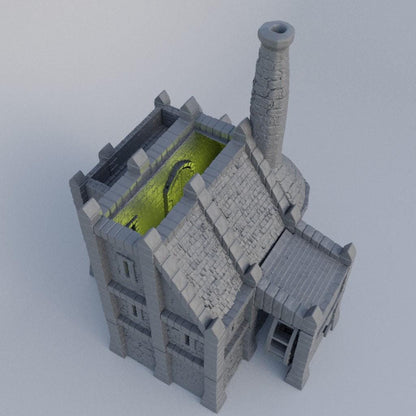 Medieval Foundry- Tabletop Terrain - 28 MM, Tabletop 3D Printed Terrain by MiniatureLand, Perfect for Wargaming and RPGs