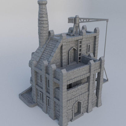 Medieval Foundry- Tabletop Terrain - 28 MM, Tabletop 3D Printed Terrain by MiniatureLand, Perfect for Wargaming and RPGs