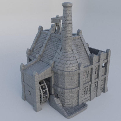 Medieval Foundry- Tabletop Terrain - 28 MM, Tabletop 3D Printed Terrain by MiniatureLand, Perfect for Wargaming and RPGs