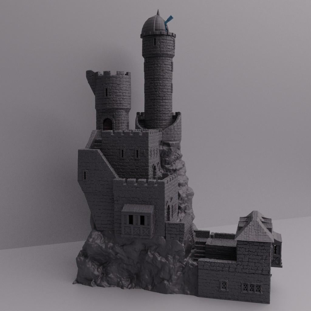 Medieval Observatory - Tabletop Terrain - 28 MM, Tabletop 3D Printed Terrain by MiniatureLand, Perfect for Wargaming and RPGs