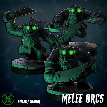 Pirate Commandos - Full Set, Space-Faring Orkish Menace Sculpted by Mekka Miniatures, Grimdark Compatible, Scaled for Sci-Fi Wargames