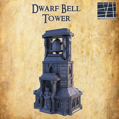 Dwarf Bell House - Tabletop Terrain - 28 MM, Tabletop 3D Printed Terrain by MiniatureLand, Perfect for Wargaming and RPGs