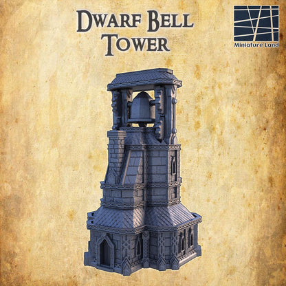 Dwarf Bell House - Tabletop Terrain - 28 MM, Tabletop 3D Printed Terrain by MiniatureLand, Perfect for Wargaming and RPGs