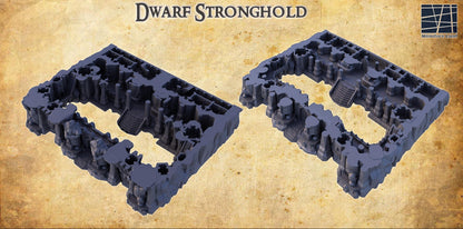 Dwarf Stronghold - Tabletop Terrain - 28 MM, Tabletop 3D Printed Terrain by MiniatureLand, Perfect for Wargaming and RPGs
