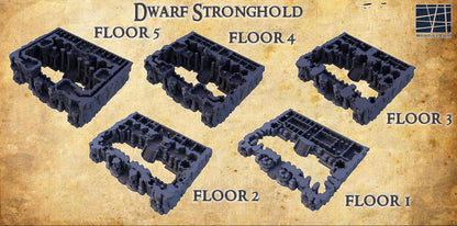 Dwarf Stronghold - Tabletop Terrain - 28 MM, Tabletop 3D Printed Terrain by MiniatureLand, Perfect for Wargaming and RPGs