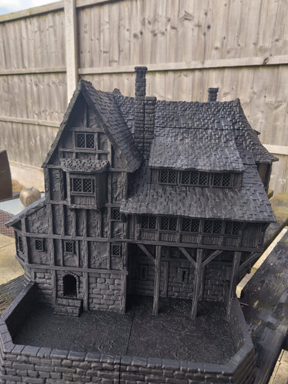 Engineer Guild House - Tabletop Terrain - 28 MM, Tabletop 3D Printed Terrain by MiniatureLand, Perfect for Wargaming and RPGs