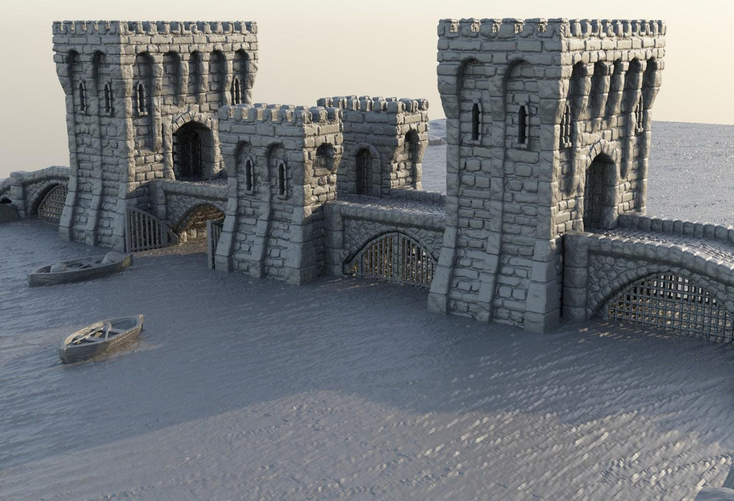 River Patrol Bridge - Tabletop Terrain - 28 MM 3D Printed Terrain by MiniatureLand, Perfect for Wargaming and RPGs