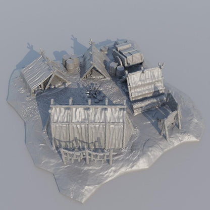 Adventurer Campsite - Tabletop Terrain - 28 MM, Tabletop 3D Printed Terrain by MiniatureLand, Perfect for Wargaming and RPGs