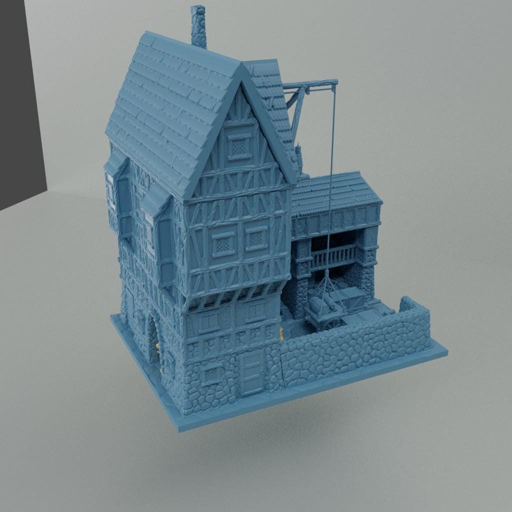 Store House - Tabletop Terrain - 28 MM Tabletop 3D Printed Terrain by MiniatureLand, Perfect for Wargaming and RPGs
